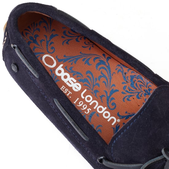 Base London Brooks Leder Herren Navy Standard Slipper - Image 6