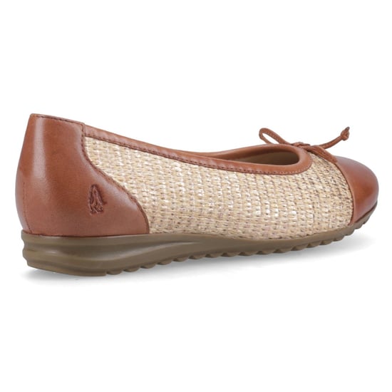 Hush Puppies Laurie Zehenkappe Leder Damen Tan Standard Ballerinas - Image 2