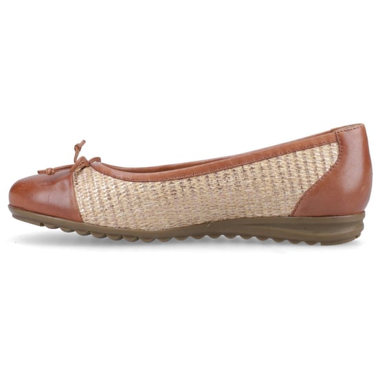 Hush Puppies Laurie Zehenkappe Leder Damen Tan Standard Ballerinas - Image 4