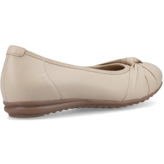 Hush Puppies Lilith Leder Damen Creme Standard Ballerinas - Image 2