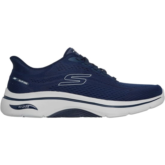 Skechers GO WALK Arch Fit 2.0 Percy Textil Herren Sneaker Navy/Grau Standard - Image 5