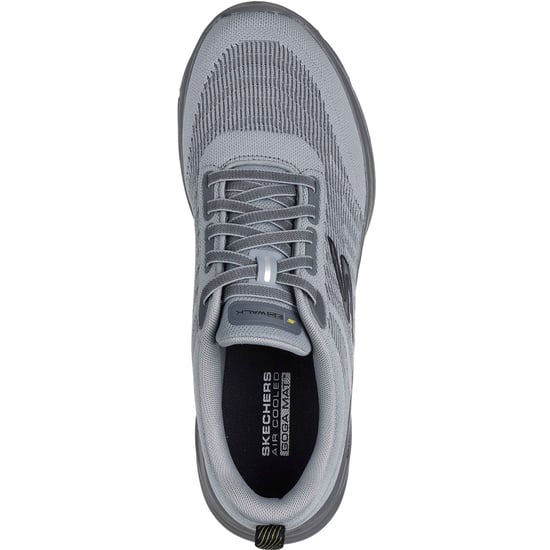 Skechers GO Walk 8 Day Textil Herren Grau/Schwarz Standard Sneakers - Image 3