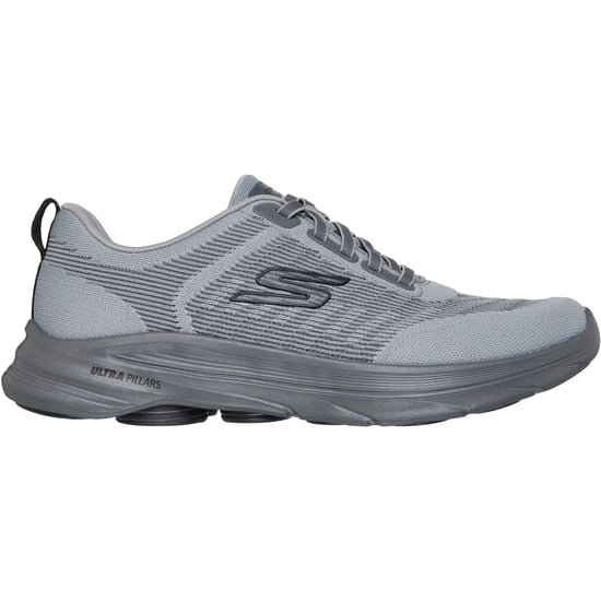 Skechers GO Walk 8 Day Textil Herren Grau/Schwarz Standard Sneakers - Image 5