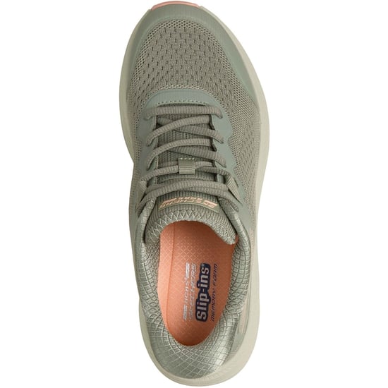 Skechers BOBS Skillz Textil Damen Olive Standard Turnschuhe - Image 3