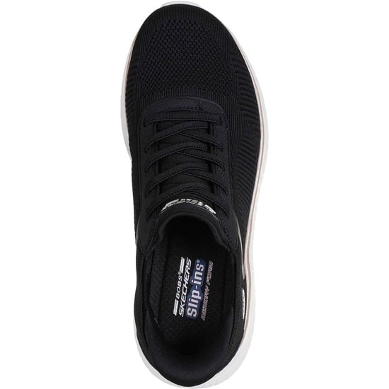 Skechers BOBS Sport Squad Chaos Textil Damen Sneakers Schwarz/Gold - Image 3