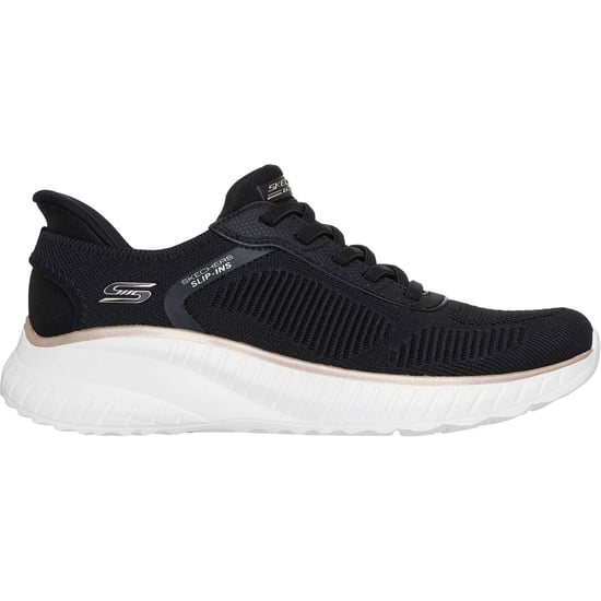 Skechers BOBS Sport Squad Chaos Textil Damen Sneakers Schwarz/Gold - Image 5