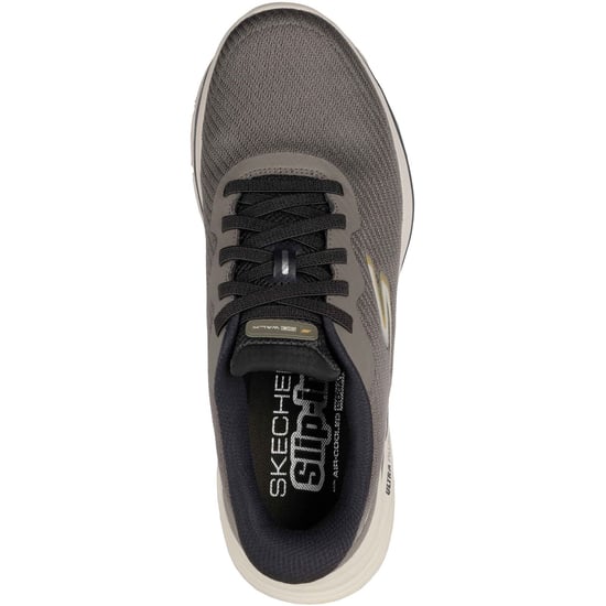 Skechers GO WALK 8 Pate Textil Herren Taupe Standard Sneaker - Image 3