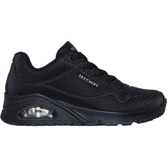 Skechers UNO - Glänzende Schuppen Polyurethan Damen Schwarze Standard-Sneaker - Image 5