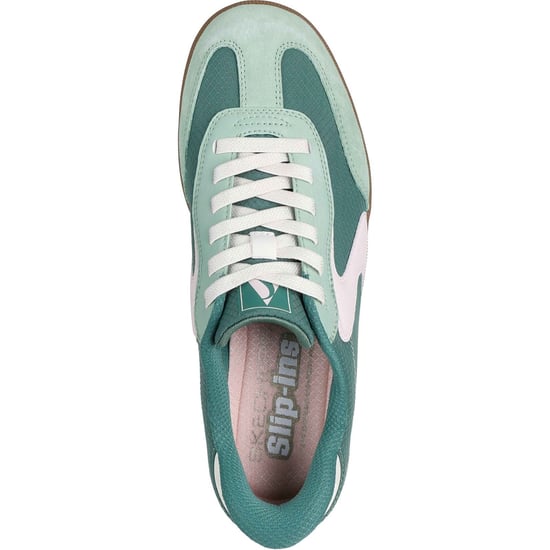 Skechers Hotshot - Alltagseinfache Textil-Damen Sneakers in Grün/Rosa - Image 3