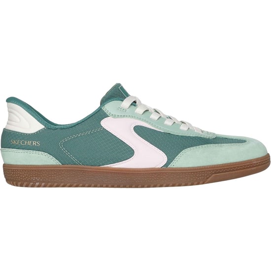Skechers Hotshot - Alltagseinfache Textil-Damen Sneakers in Grün/Rosa - Image 5