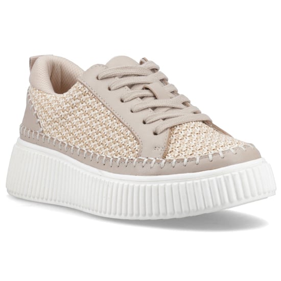 Hush Puppies Haisley Geflochtene Textil Damen Taupe Standard Sneaker - Image 1