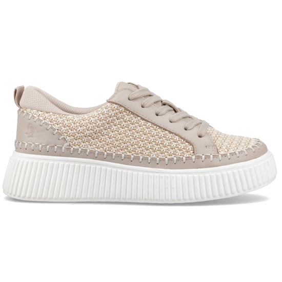Hush Puppies Haisley Geflochtene Textil Damen Taupe Standard Sneaker - Image 5