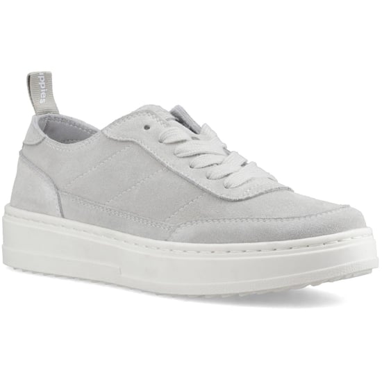 Hush Puppies Nesta Leder Damen Graue Standard-Sneaker - Image 1