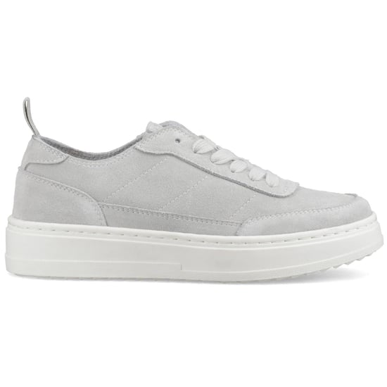 Hush Puppies Nesta Leder Damen Graue Standard-Sneaker - Image 5