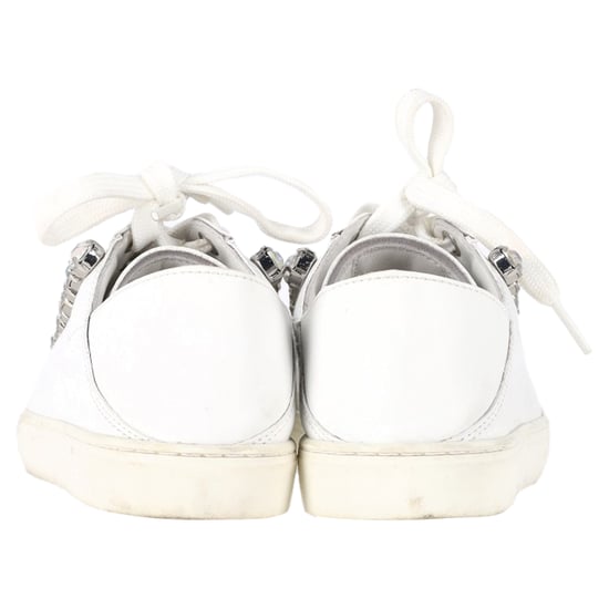 Stuart Weitzman Goldie Shine Umwandelbare Sneakers aus weißem Leder - Image 5