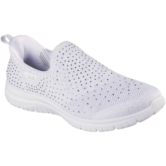 Skechers Virtue Icon Textil Damen Weiß/Silber Standard Sneakers - Image 1