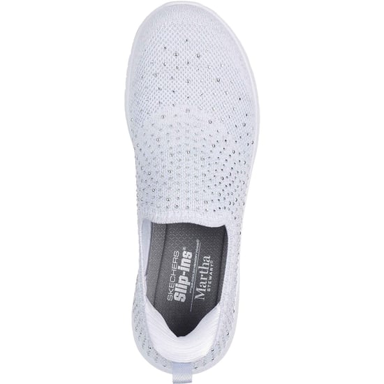 Skechers Virtue Icon Textil Damen Weiß/Silber Standard Sneakers - Image 3