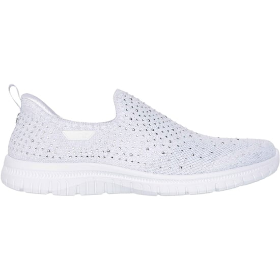 Skechers Virtue Icon Textil Damen Weiß/Silber Standard Sneakers - Image 5