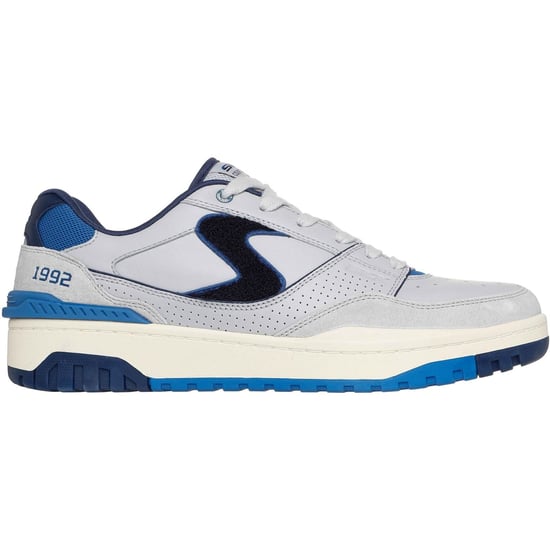 Skechers S-1992 Leder Herren Grau/Blau Standard Sneaker - Image 5