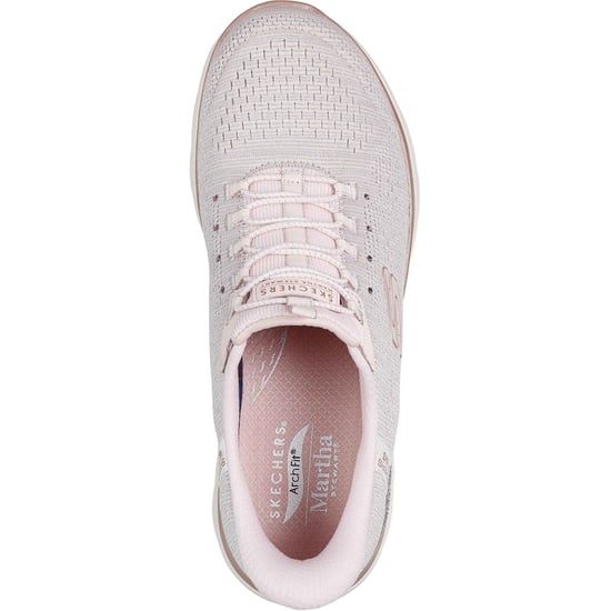 Skechers Arch Fit Summits - Soft Shimmer Textil Damen Leichtrosa Standard Sneaker - Image 3