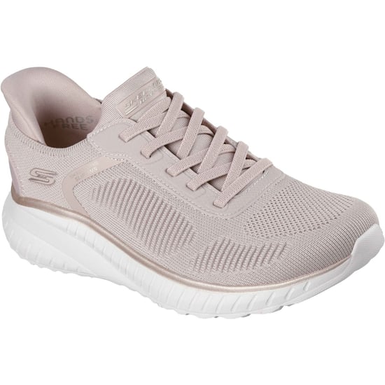 Skechers BOBS Sport Squad Chaos Textile Women's Natural/Gold Standard Trainers - Image 1