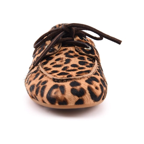 Sperry Slimboat Leder Damen Leoparden Standard Bootsschuhe - Image 3