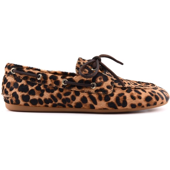 Sperry Slimboat Leder Damen Leoparden Standard Bootsschuhe - Image 6