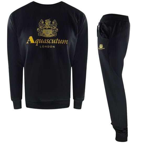 Aquascutum - "London" Trainingsanzug-Set für Herren, Rundhalsausschnitt (Schwarz) - Image 1