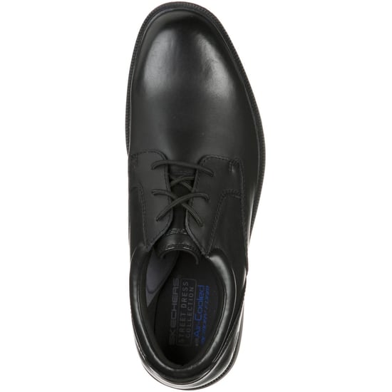 Skechers Dreston Rasmiss Leder Herren schwarze Standard Schnürschuhe - Image 3