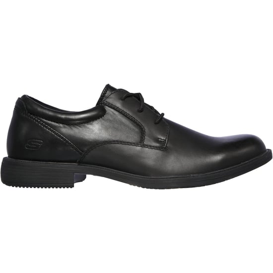 Skechers Dreston Rasmiss Leder Herren schwarze Standard Schnürschuhe - Image 5