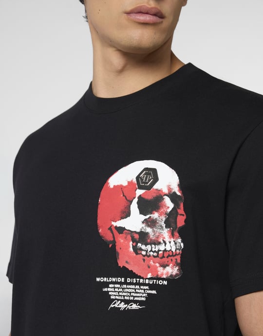Roundneck T-Shirt Puffy Red Skull Skull - Image 3