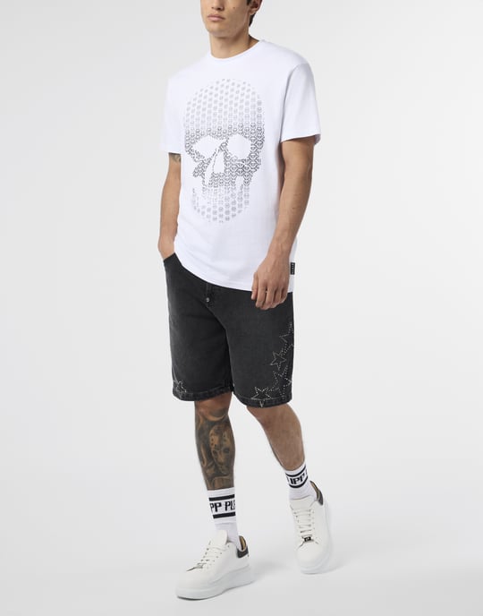 Round Neck T-Shirt Skull Strass Skull Strass - Image 4