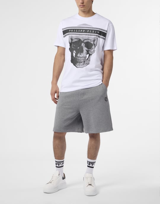 Round Neck T-Shirt Skull Logo Line - Image 4