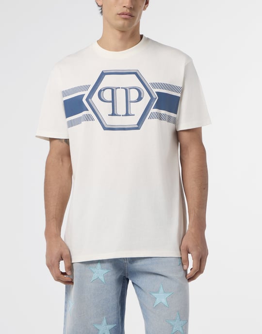 Round Neck T-Shirt Hexagon Line - Image 2