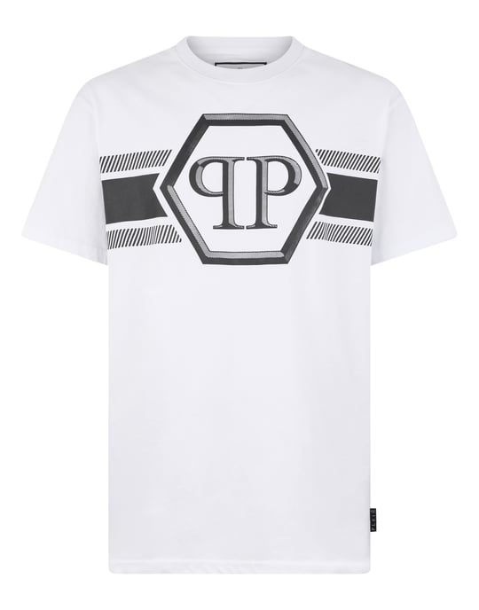 Round Neck T-Shirt Hexagon Line - Image 1