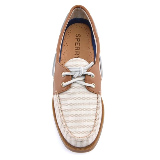 Sperry Authentisch Original Textil Damen Bootschuhe Weiß/Natur Standard - Image 4