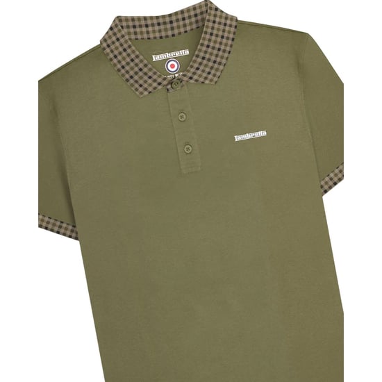 Lambretta - "SS25" Poloshirt für Herren (Khakigrün) - Image 3
