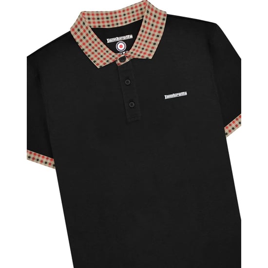 Lambretta - "SS25" Poloshirt für Herren (Schwarz) - Image 3
