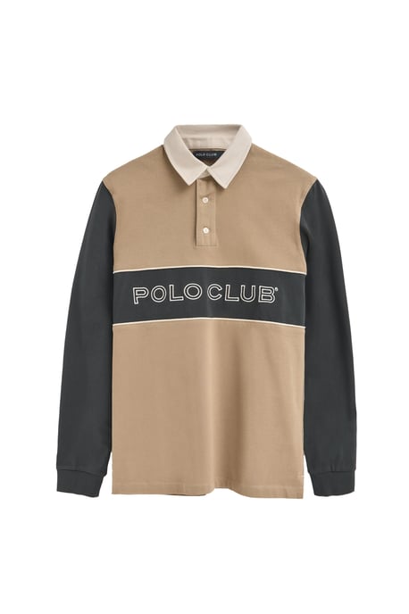 Poloshirt Daviero hellbraun mit gesticktem Polo Club-Logo - Image 1