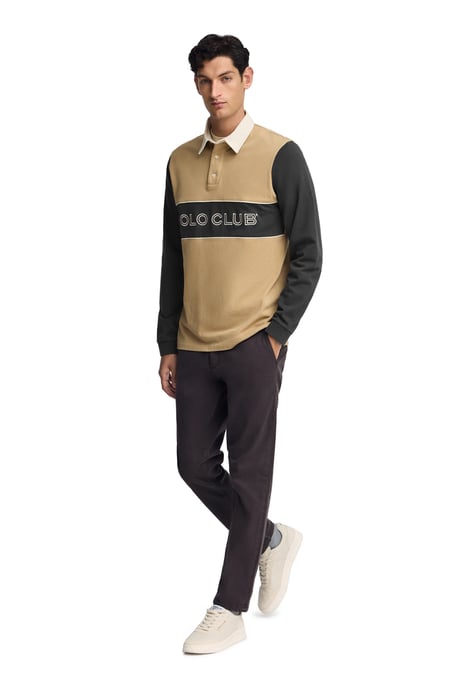 Poloshirt Daviero hellbraun mit gesticktem Polo Club-Logo - Image 2