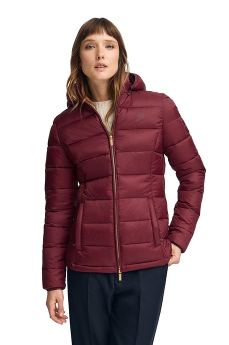 Jacke Cara Ultralight granatrot mit Polo Club-Logo - Image 1