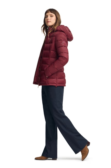 Jacke Cara Ultralight granatrot mit Polo Club-Logo - Image 3