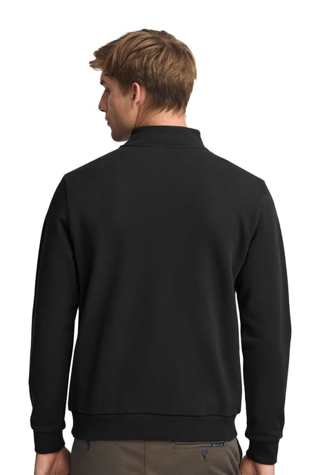 Sweatshirt schwarz mit halbem Reißverschluss und Rigby Go-Logo - Image 4