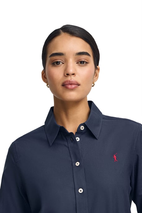 Hemd marineblau mit geradem Schnitt und Rigby Go-Logo - Image 2