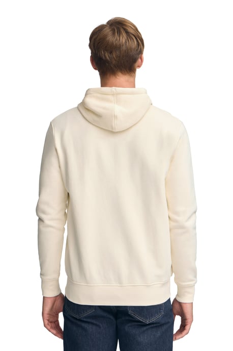 Sweatshirt ecru mit Kapuze, ganzem Reißverschluss und Rigby Go-Logo - Image 4
