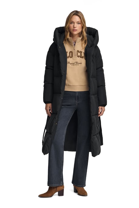 Mantel Guada Long schwarz mit Polo Club-Logo - Image 2
