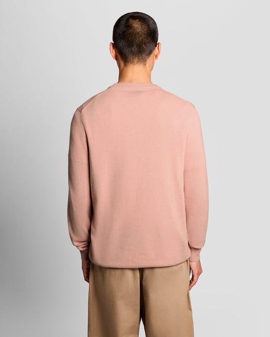Rundhals-Pullover in Koralle - Image 2