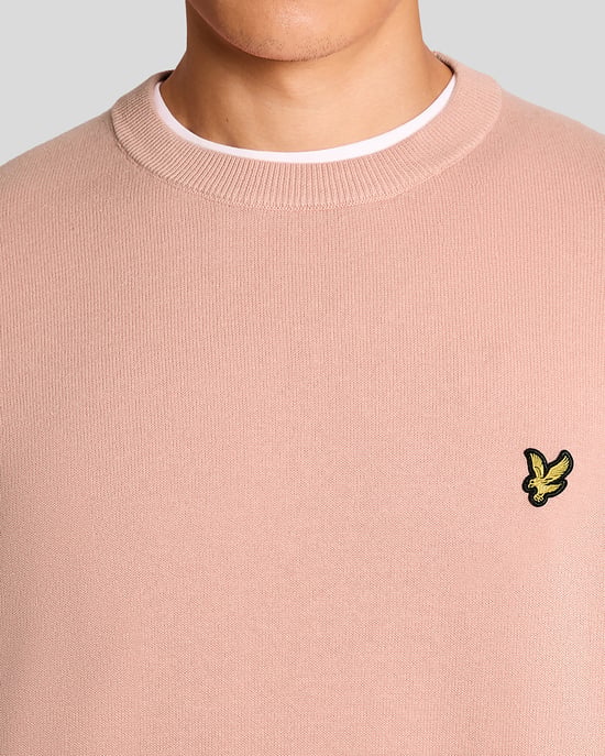 Rundhals-Pullover in Koralle - Image 3
