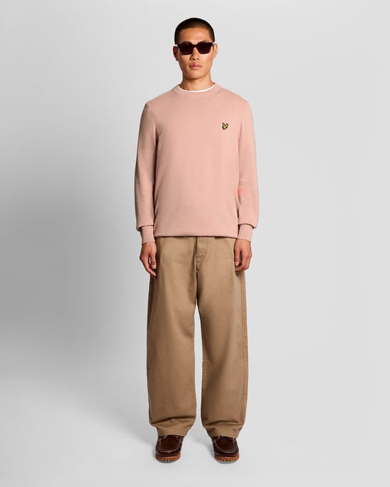 Rundhals-Pullover in Koralle - Image 6