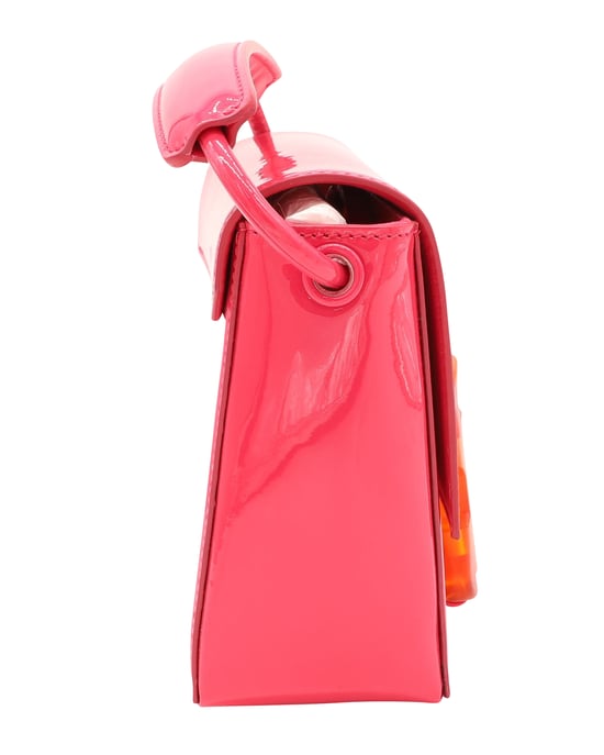Christopher Kane Umhängetasche mit Sicherheitsverschluss in Pink Lackleder - Image 2